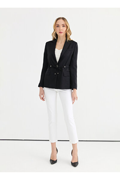 Selen Standart Siyah Kadın Ceket 25YSL1445