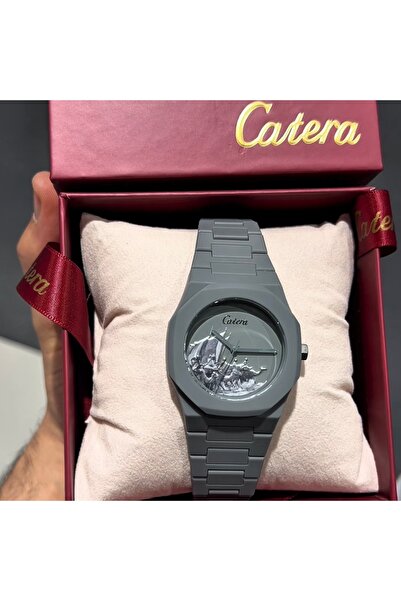 catera Men's Grey Carbon Fiber Watch