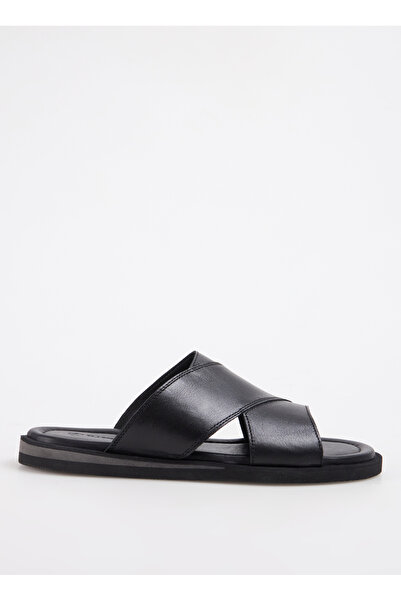 Hammer Jack Черни мъжки чехли OSTUNİ ЧЕХЛИ