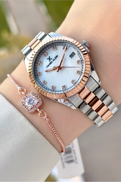 Daniel Klein Rose Gümüş Renk 33 Mm Kadın Kol Saati ve Bileklik