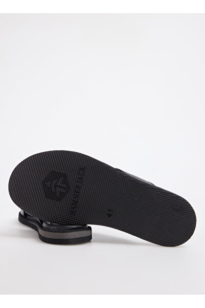 Hammer Jack Μαύρες ανδρικές παντόφλες OSTUNİ TERLİK