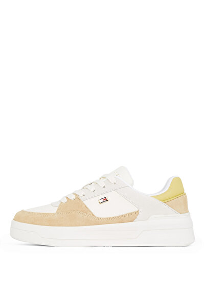 Tommy Hilfiger Beyaz - Sarı Kadın Sneaker FW0FW08456