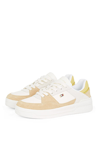 Tommy Hilfiger Beyaz - Sarı Kadın Sneaker FW0FW08456