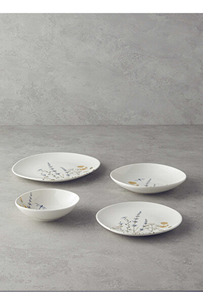 English Home Balmy Yemek Takımı Mavi - Sarı 24 Parça 6 Kişilik