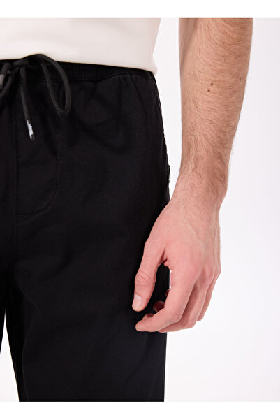 Jeep Lastikli Bel Lastikli Paça Standart Siyah Erkek Pantolon J4WM-PNT4999