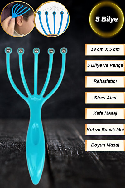 Hane Dostu 5 Bilyeli Rahatlatıcı Ve Stres Alıcı Pençe Tasarım Kafa Masaj Apar...