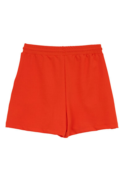 Discovery Expedition D5SL-SHT3575 Kırmızı Lastikli Bel Relaxed Düz Kadın Şort