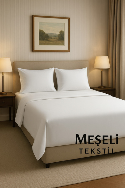 Meselli Παπλωματοθήκη ξενοδοχείου για μονό άτομο 160x220 Βαμβακερή 63 κλωστές...