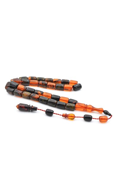 Murty99 Abdullah Darabacı Making - Glitter Black Orange Prayer Beads