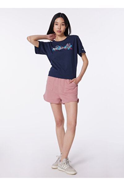 Columbia 9220301466_CS0366 CSC NORTHCASCADES Σκούρο μπλε ναυτικό με λαιμόκοψη κανονικό με τύπωμα γυναικείο μπλουζάκι