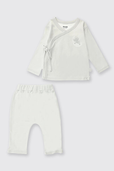 Panço Yenidoğan Fil Detaylı Gri 2'li Takım