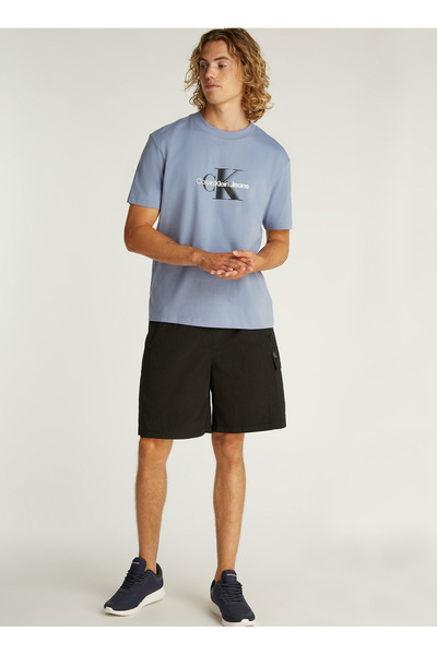 Calvin Klein Jeans Mavi Erkek T-Shirt J30J327471CKG MONOLOGO SHIFT TEE
