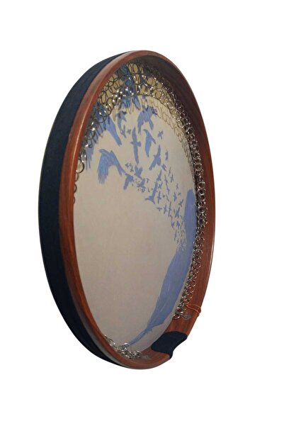 Aryen Müzik REMO marka profesyonel Def Özgürlüğe Uçan Kuşlar Desenli Iran Defi (ERBANE)büyük Boy 52 Cm