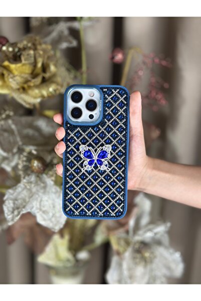 DGN İphone 11 Uyumlu Baklava Desenli Pırlanta Taşlı ve Kelebekli Taşlı Lens K...