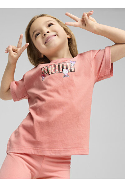 Puma X Hk&fr Γραφικό Παιδικό Ροζ T-shirt