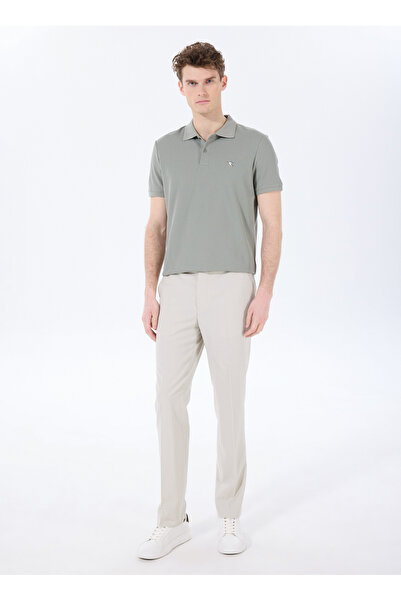 Fabrika Normal Bel Normal Paça Gri Erkek Chino Pantolon F5SM-PNT 2725