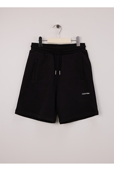 Calvin Klein Lastikli Bel Regular Fit Siyah Erkek Çocuk Şort IU0IU00703BEH