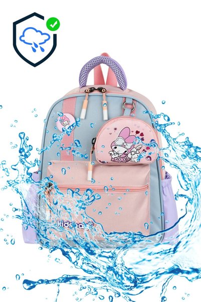 great bags Korean Style Luxury Girls' Waterproof Nursery with Back Support, Kindergarten Backpack with Wallet Accessory