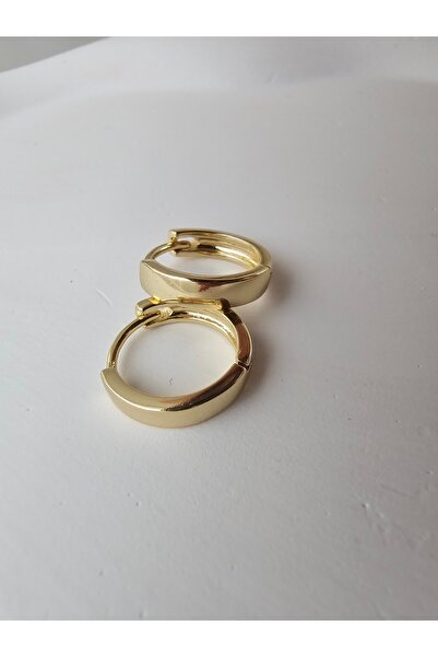 Zivazer Store Kadın çelik kararmaz 14k gold renginde minik halka küpe