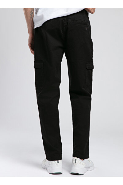 Lee Cooper Düz Paça Siyah Erkek Kargo Pantolon 252 LCM 221012 JOGGER