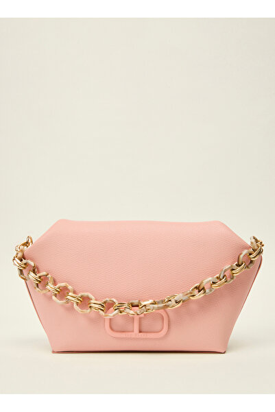 Ted Baker Nokta Baskılı Zincir Askılı Deri Clutch