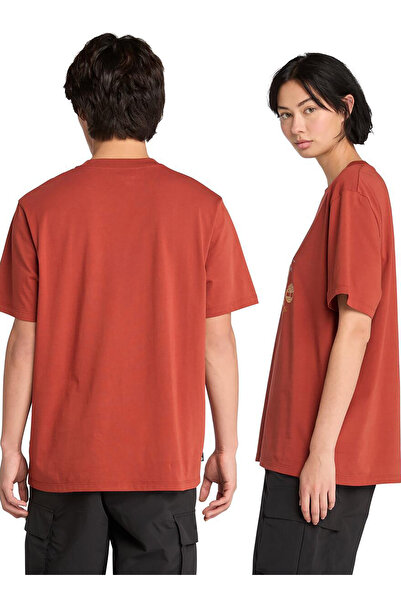 Timberland Boots Printed Men's Red T-Shirt