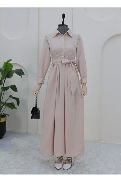 HİJABAYA Φόρεμα με μισό κουμπί και σταυρωτό δέσιμο μπροστά