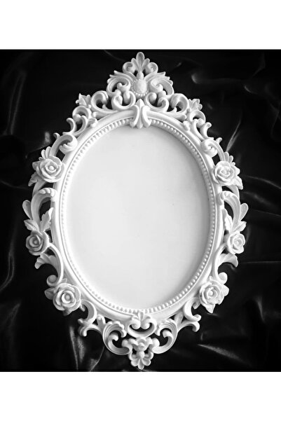 morlalem m Gül Çiçek Ve Yaprak Kabartmalı 40cm Çerçeve Silikon Kalıp K-666