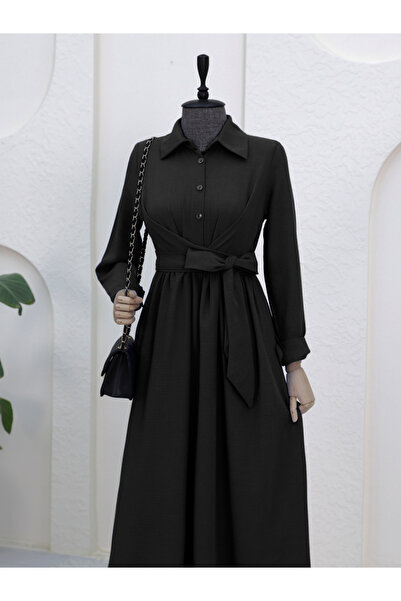 HİJABAYA Φόρεμα με μισό κουμπί και σταυρωτό δέσιμο μπροστά