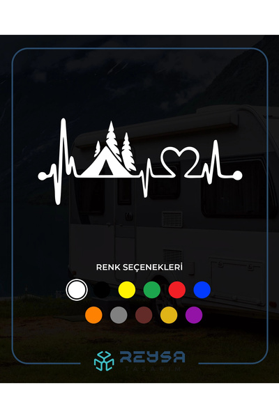 Reysa Tasarım ريتيم كامب كارفان - أبيض، 17x17 سم