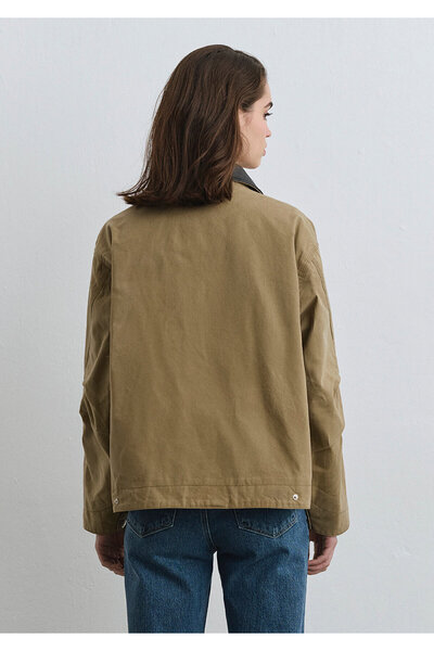 Mavi Kahverengi Ceket Oversize / Geniş Kesim 1110621-70204