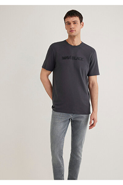 Mavi Černé antracitové tričko Regular Fit 0612643 -80106