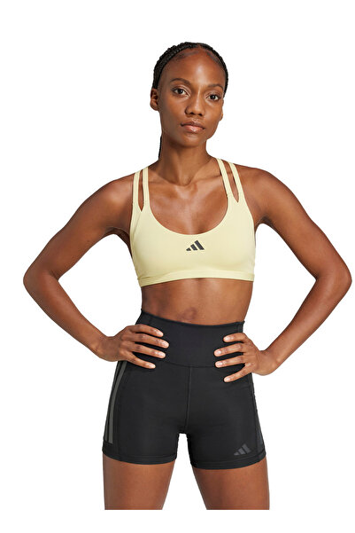 adidas JD2117 AERIM LS STRNGT Sarı U Yaka Normal Kalıp Kadın Sporcu Sütyeni