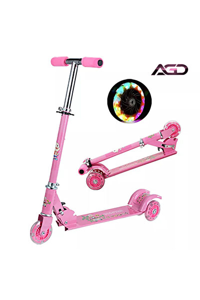 AGD 3-Wheel Musical Kick Scooter Pink