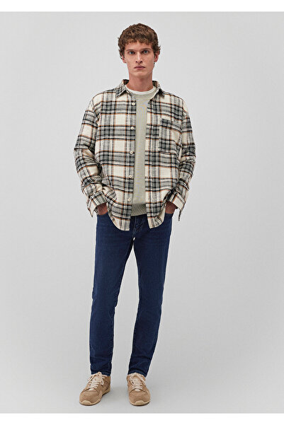 Mavi Kareli Bej Gömlek Regular Fit / Normal Kesim 0211261-88662