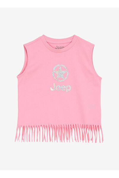 JEEP Baskılı Pembe Kız Çocuk T-Shirt J5SG-TST7508