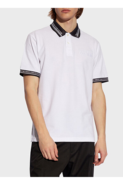 VERSACE JEANS COUTURE Cotton Regular Fit Polo Neck T Shirt Men's POLO NECK T SHIRT 76GAGT09 CJ01T 0