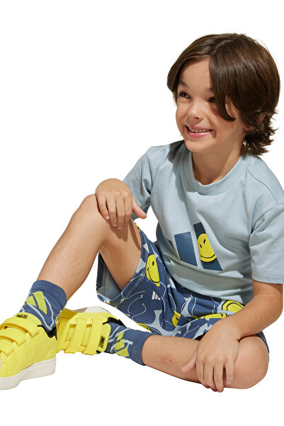 adidas Baskılı Açık Mavi Erkek Çocuk T-Shirt JJ3066-LK SMI SSET