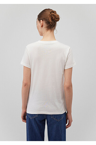 Mavi Bílé tričko s potiskem Kedi Istanbul Slim Fit / Slim Fit 1612110-70057