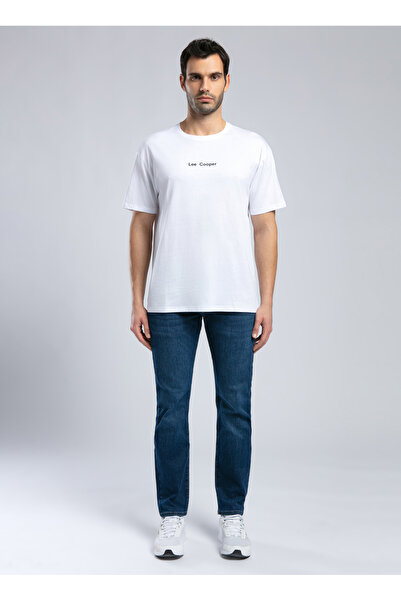 Lee Cooper Crew Neck White Men's T-Shirt 252 Lcm 242006 Aylex White
