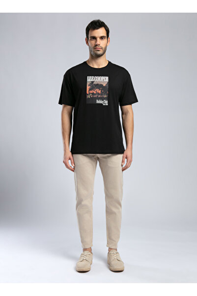Lee Cooper Crew Neck Black Men's T-Shirt 252 Lcm 242051 Faina Black