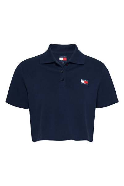 Tommy Jeans Mavi Kadın Polo Yaka Slim Fit Kalıp T-Shirt DW0DW21363C1G