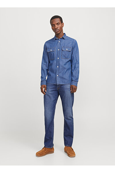 Jack & Jones Pantaloni casual din denim pentru bărbați cu talie înaltă 122695...