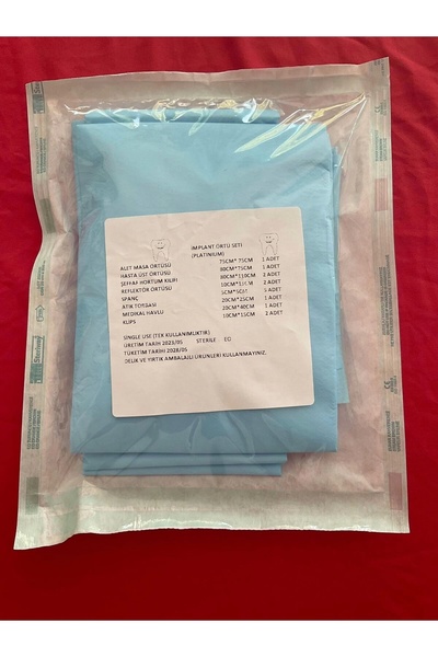 TELEPATİ MEDİKAL İMPLANT ÖRTÜ SETİ 100 PAKET