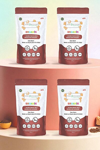 Soul Kitchen Organik Ürünler (4'LÜ SET) - Keçiboynuzu Unlu Muhallebi Karışımı...