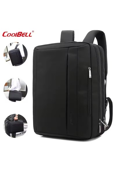 CoolBELL Multi-Functional Convertible Laptop Messenger Backpack – Fits Laptop/MacBook/Tablet