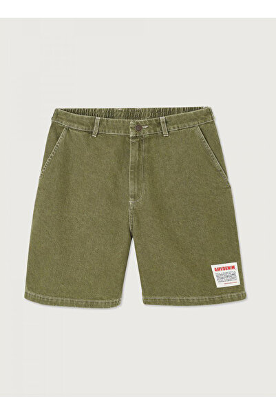 American Vintage Haki Erkek Straight Denim Şort MUZA09AE25KAKI