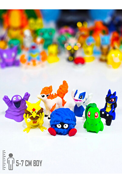 Suelo Butik 7'li Pokemon Avantajlı Figür Seti Lucario,Lugia,Ponyta,Grimer,Kad...