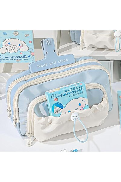 fun zone حافظة أقلام رصاص كبيرة السعة، حقيبة أقلام بها 5 جيوب بسحاب، لتنظيم وتخزين الأدوات المكتبية