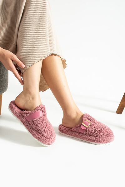 Moda Devrin Cherry Buckle Towel Winter Women's Slippers